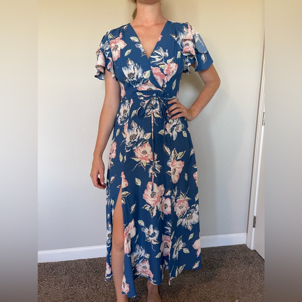 Printed midi dress